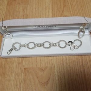 Sterling silver circle bracelet and earrings